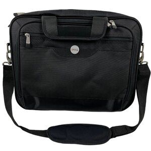 DELL Laptop Computer Carrying Case Black Silver Color Hardware W/ Shoulder Strap